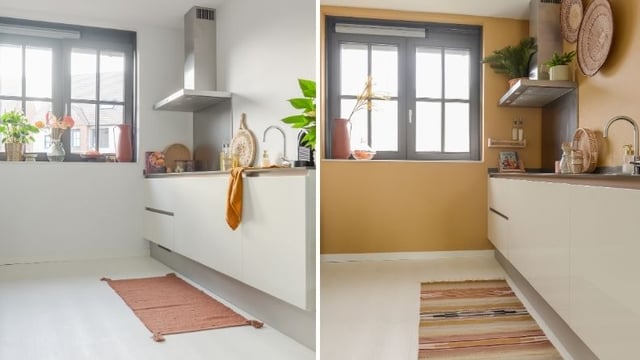 Mediterrane sfeer in de keuken met okergeel