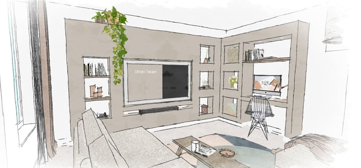 flexa kleurvriendje ensuus taupe interieur urban taupe