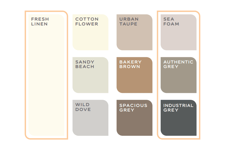 Combineer jour kleuren met de neutrale tint