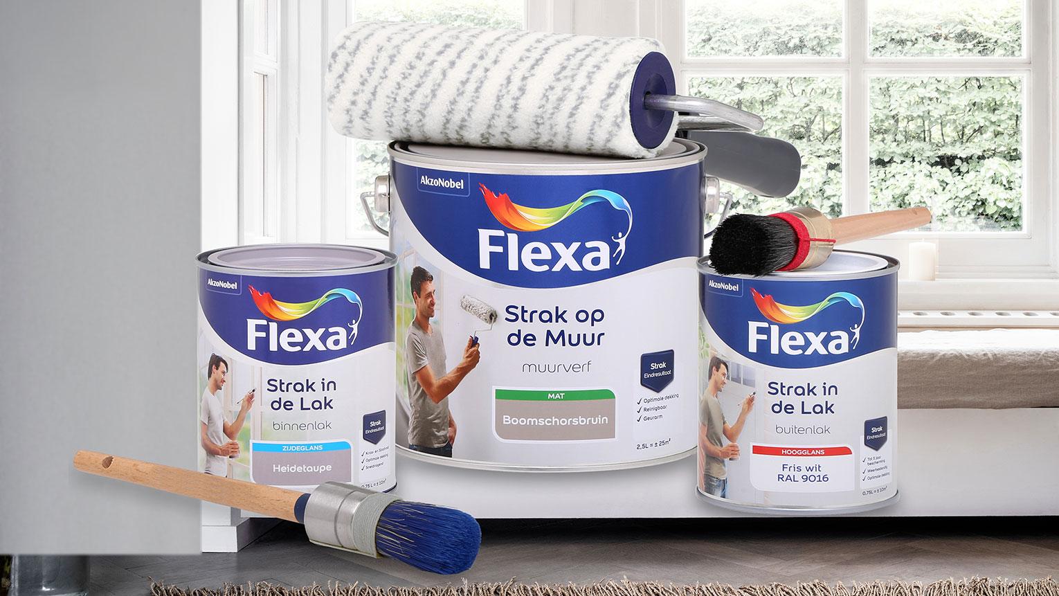 flexa strak collectie compleet assortiment verf in alle kleuren voor binnen en buiten flexa flexa